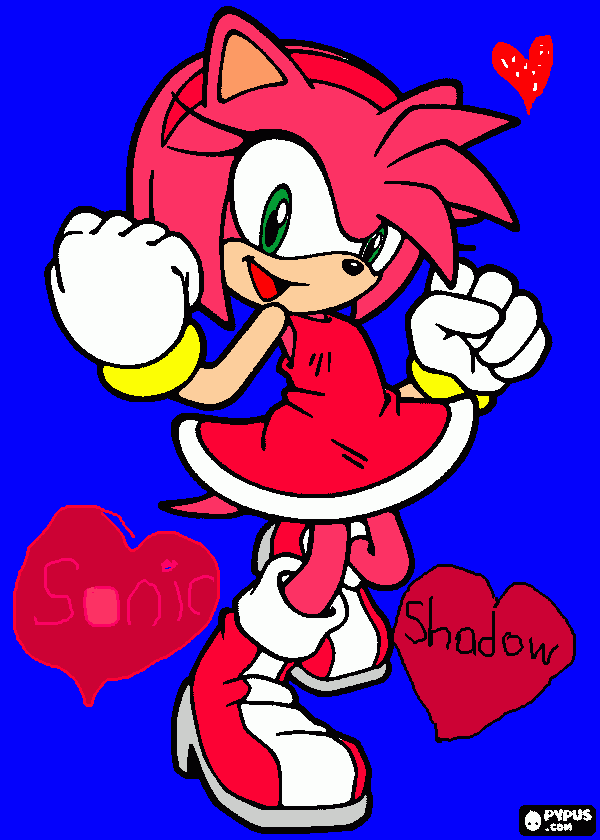 Amy Rose The He Para Colorear Amy Rose The He Para Imprimir