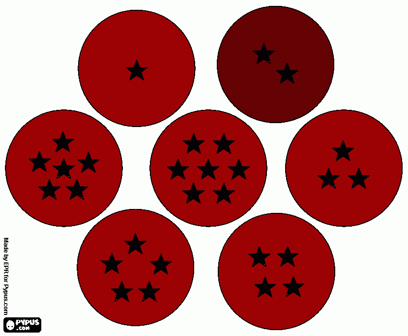 esferas oscuras Dragon Ball para colorear