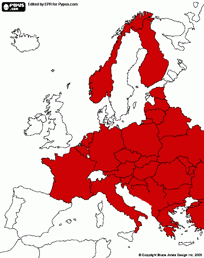 Europa Nazi para colorear