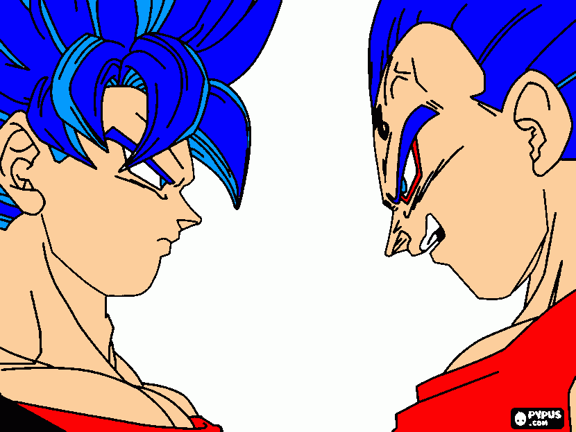 Goku Y Vegeta A Para Colorear Goku Y Vegeta A Para Imprimir