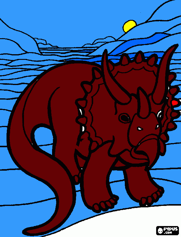 Triceratops Dan Para Colorear Triceratops Dan Para Imprimir