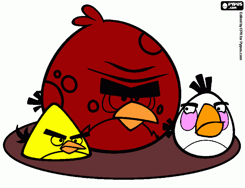 3 angry para colorear