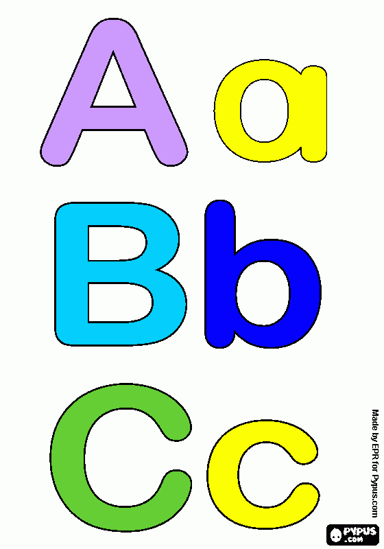 abedecario para colorear