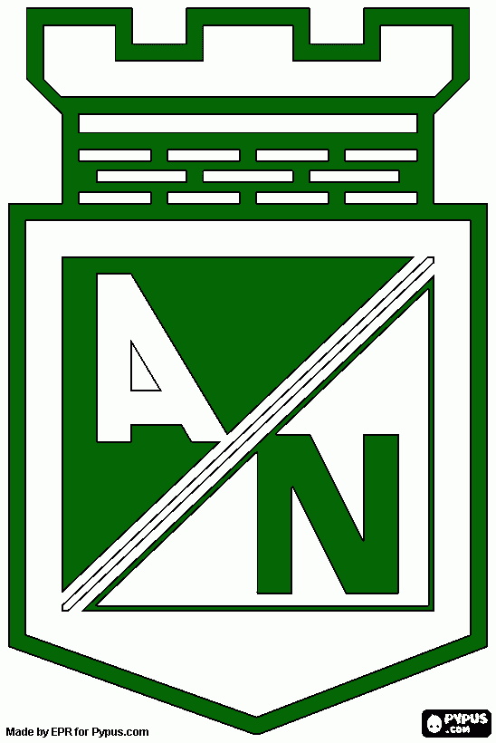 acletico nacional para colorear