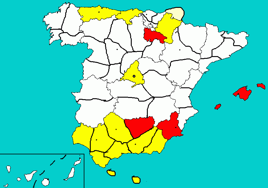 Actual Mapa de las Diputaciones para colorear