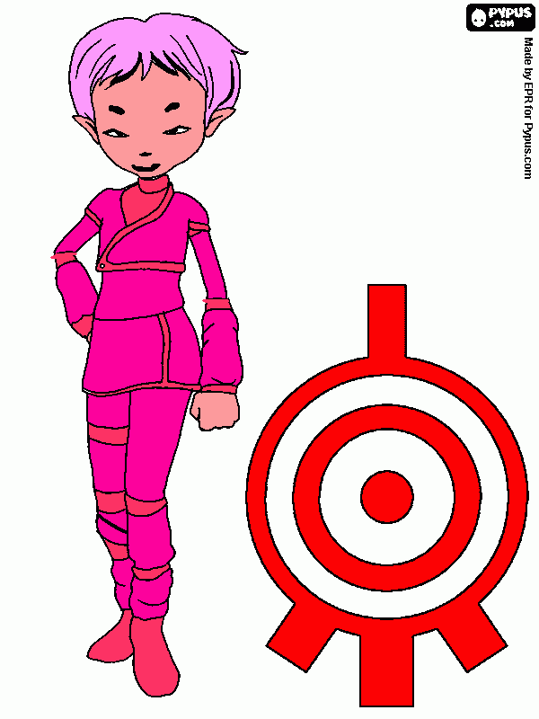 Aelita de Code Lyoko para colorear