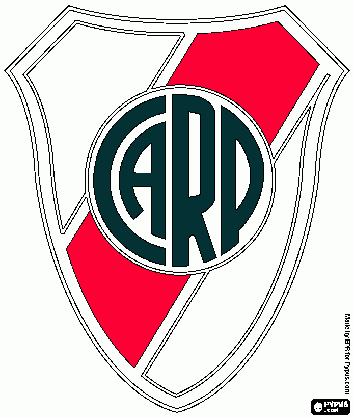 aguante river para colorear