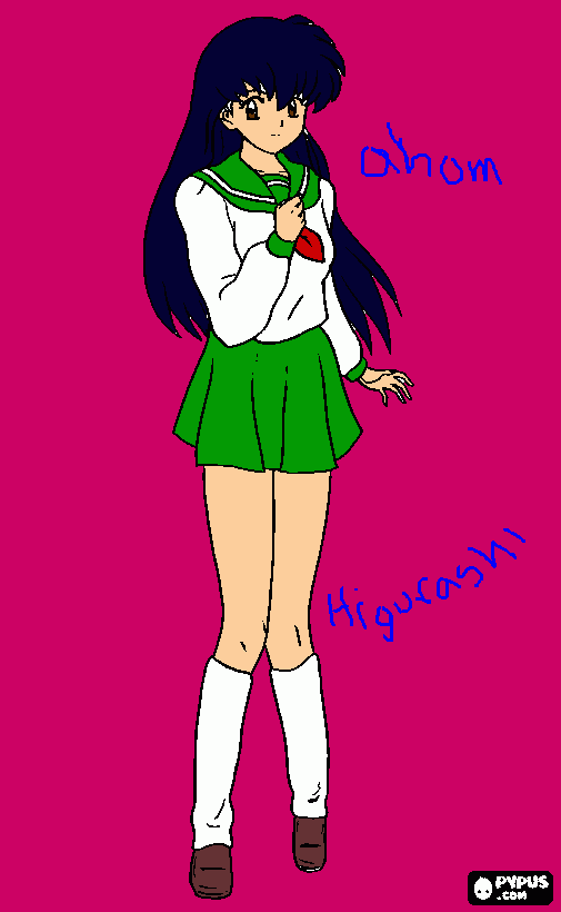 ahome higurashi para colorear