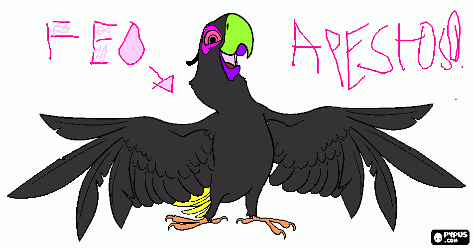 aki te dejo el guacamayo feo y apestoso para colorear