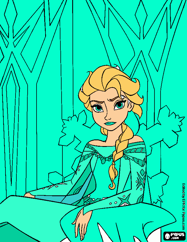 alejita no se si la reconoscas es la princessa elsa de arendel para colorear