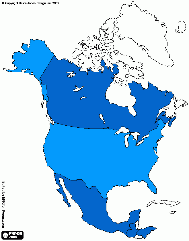 am norte para colorear