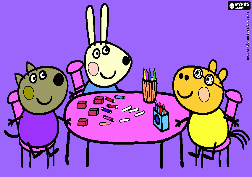 AMIGOS PEPPA para colorear