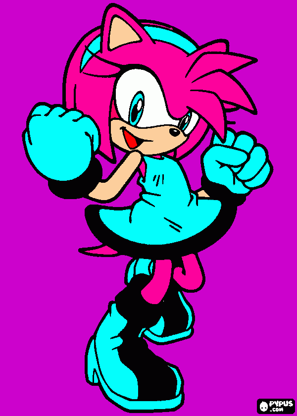 Amy Rose Recolor para colorear