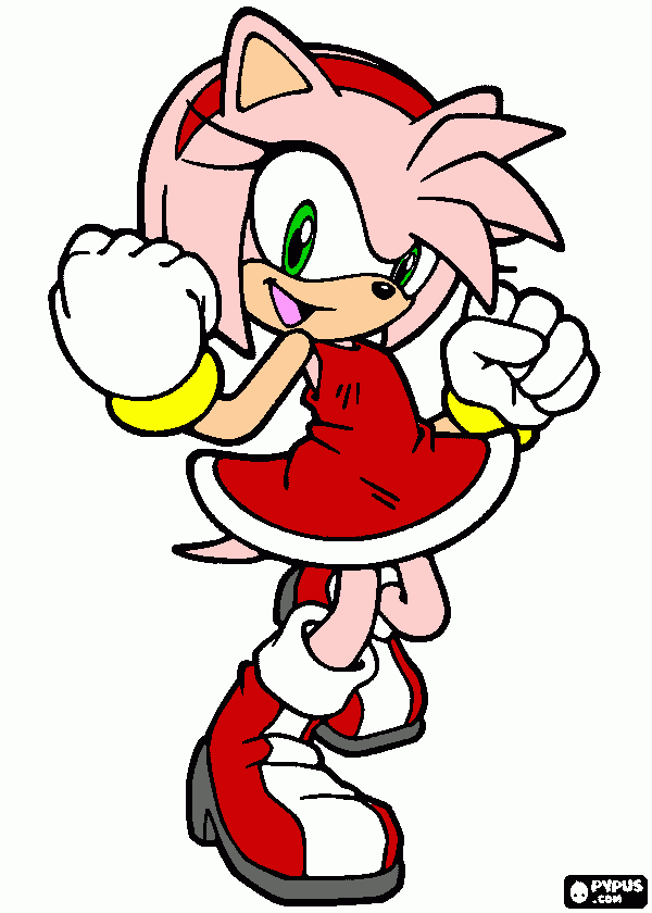 Amy Rose The He Para Colorear Amy Rose The He Para Imprimir