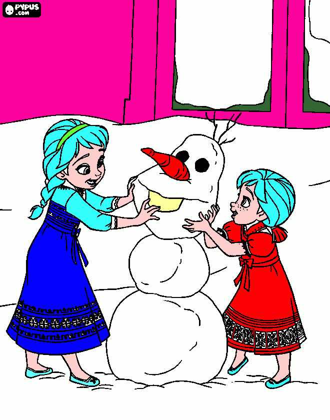 ANA       Y     ELSA para colorear