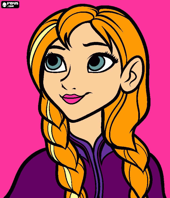 ana de frozen para colorear