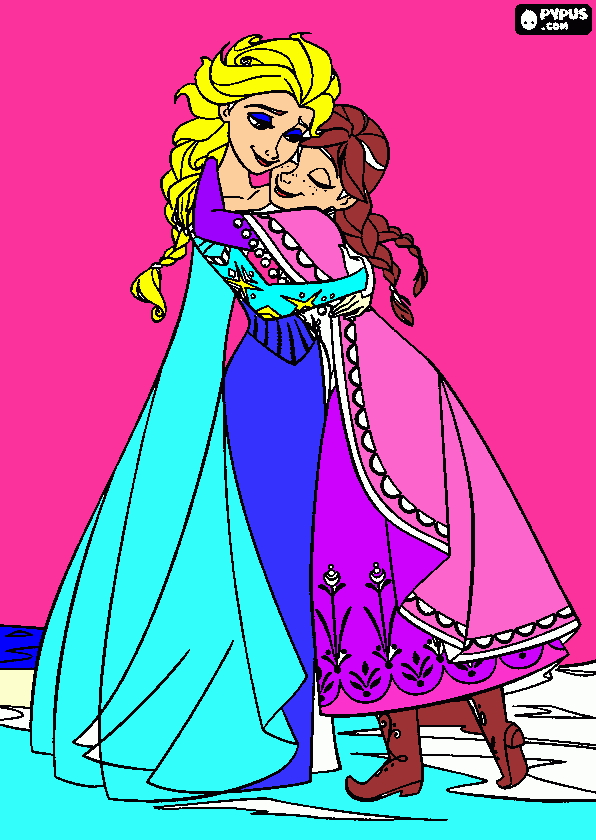 Ana y Esa para colorear