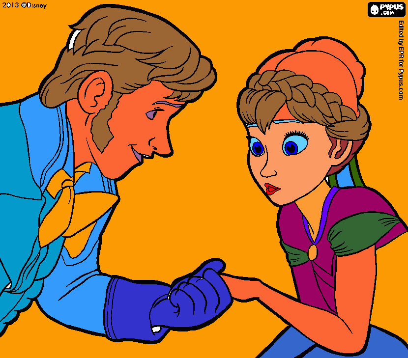 ana y han para colorear