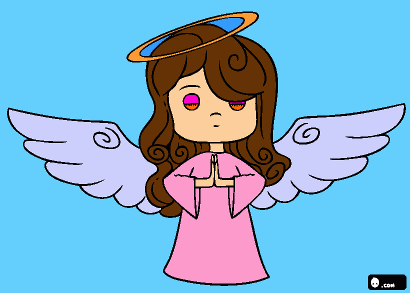 angel bello para colorear