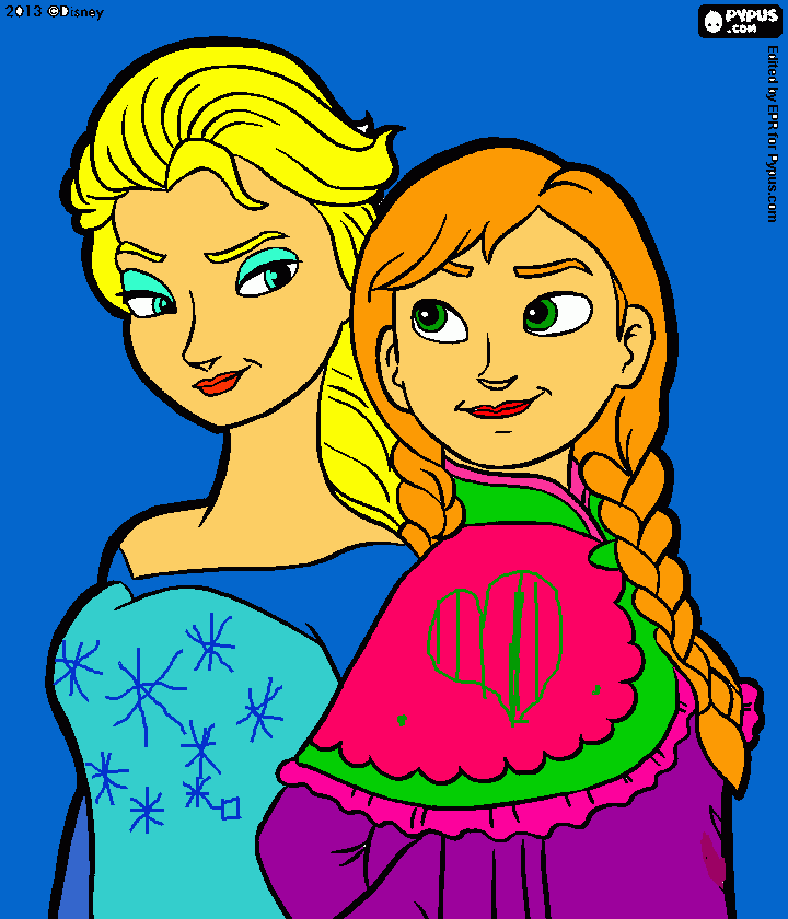 anna ielsa frozen para colorear