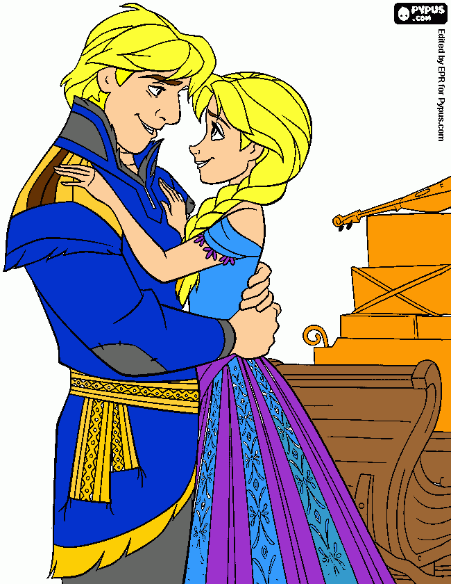 anna y el principe para colorear