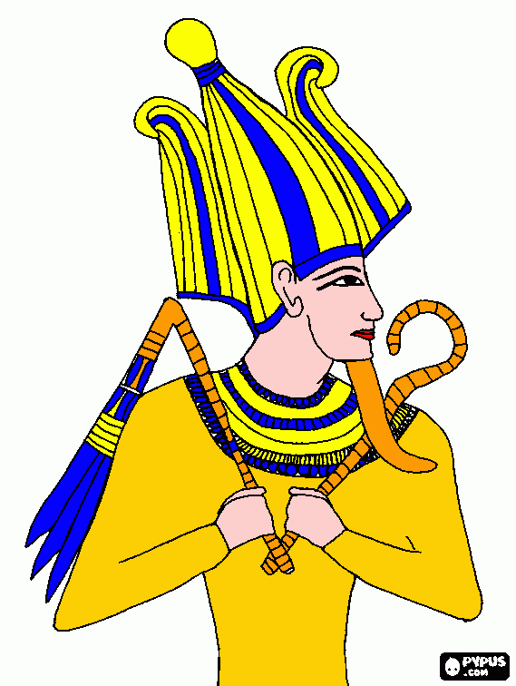 antiguo egipto el faraon y los simbolos para colorear