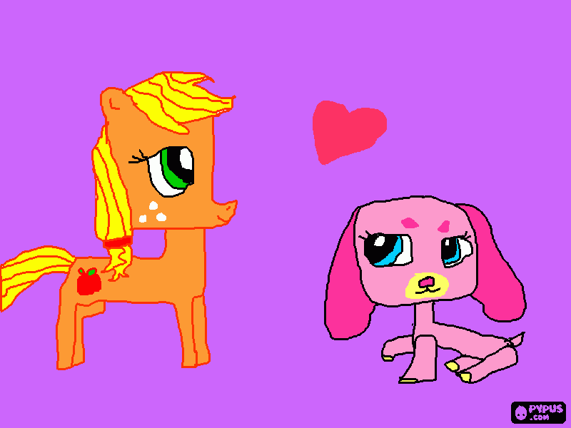 applejack y un lps para colorear