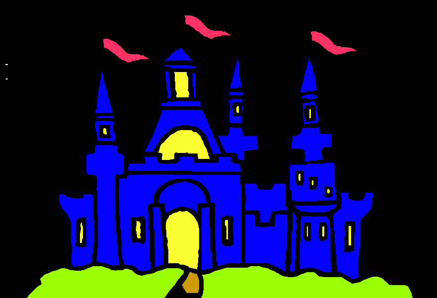 aqui esta mi castillo embrujado uuar para colorear