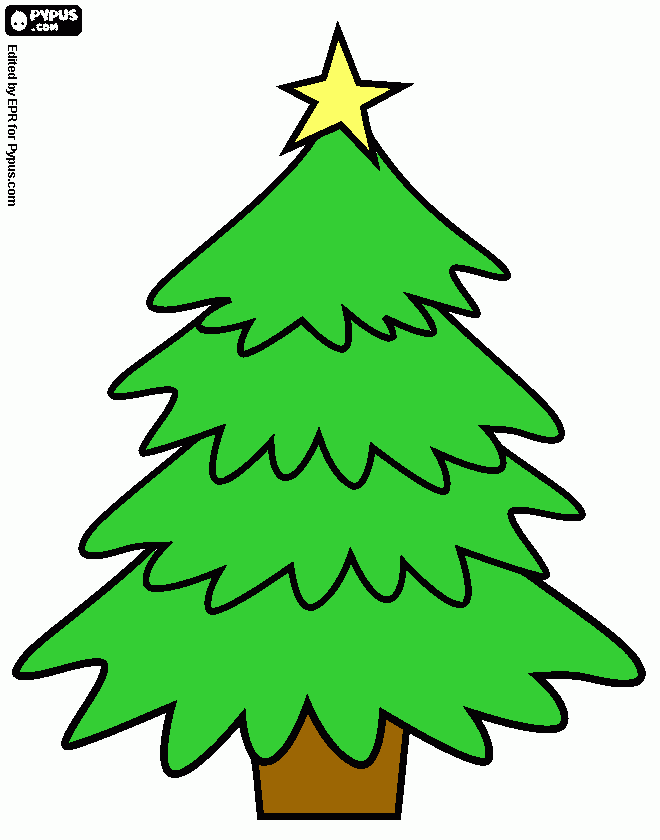 arbol de nadidad para colorear