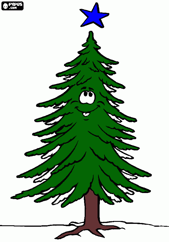 arbol navida para colorear