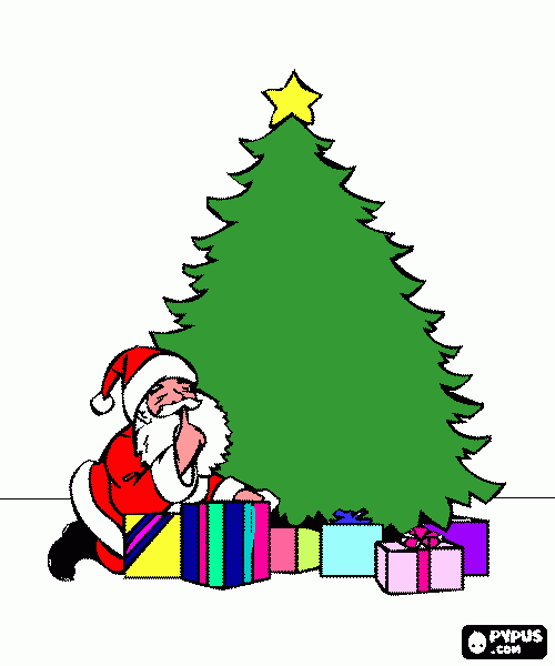 Arbolito Navidad para colorear