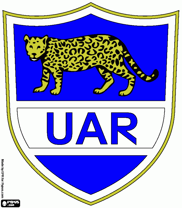 argentina los pumas emblema el jaguar para colorear