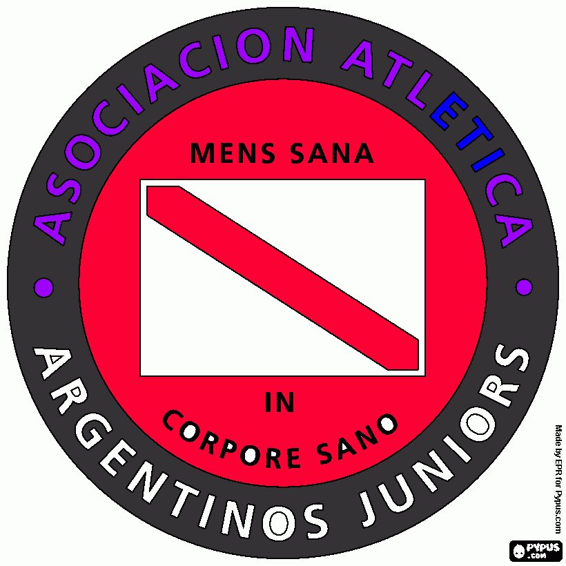 argentino juniors para colorear