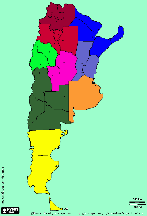 argertina nuevas regionales para colorear