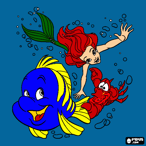 ariel para colorear