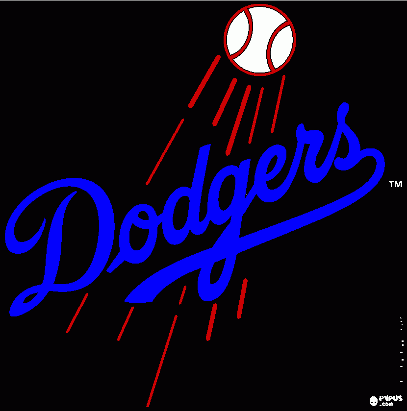 arriba los dodgers para colorear