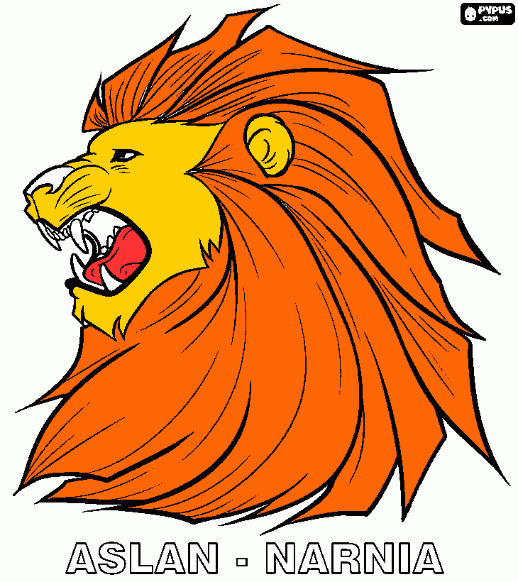 aslan . narnia para colorear