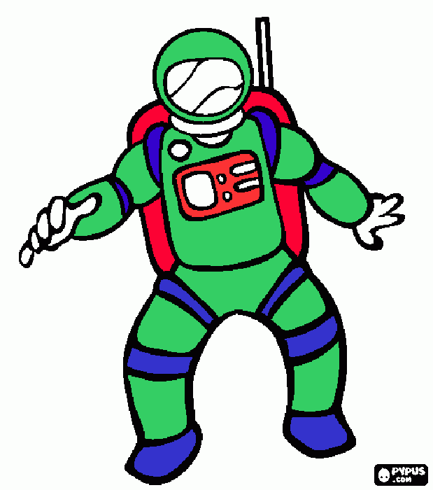 astronauta para colorear