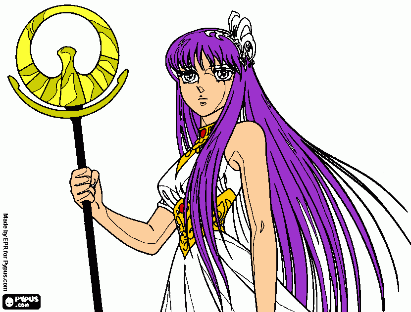 athena para colorear