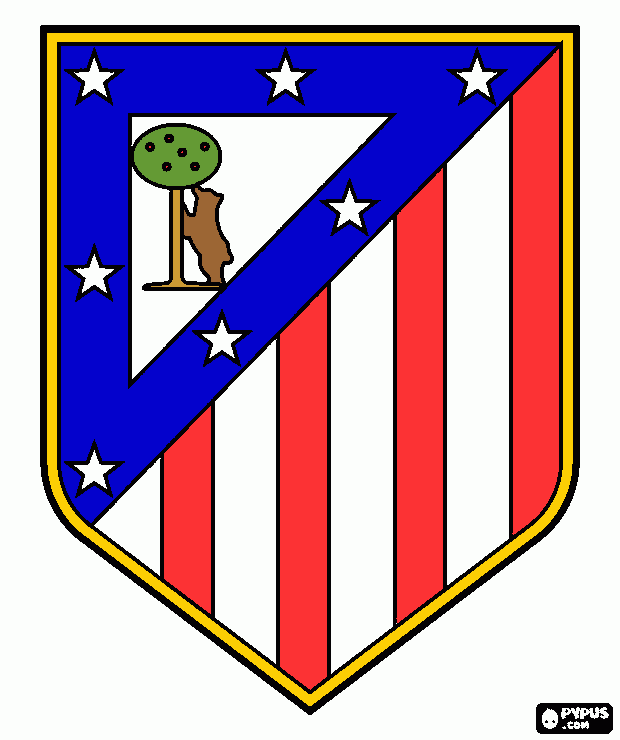 atletico de madrid para colorear