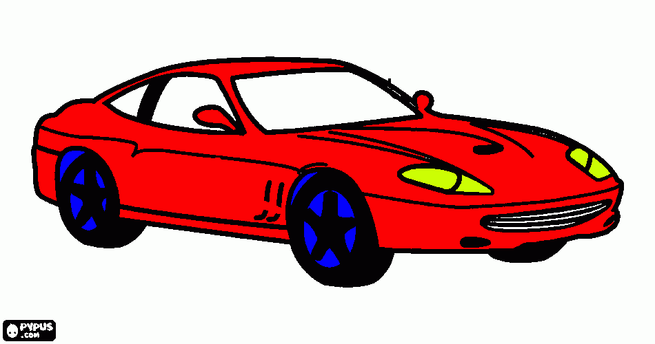 auto ferrari. para mi mamita. para colorear