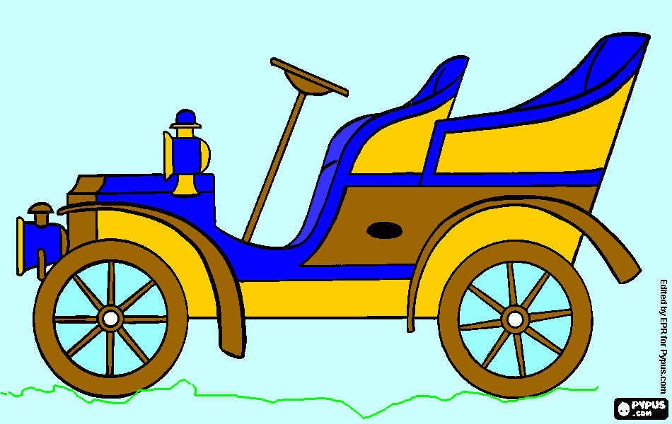 auto viejo para colorear