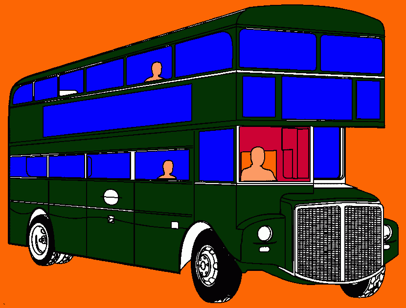 autobus para papa para colorear