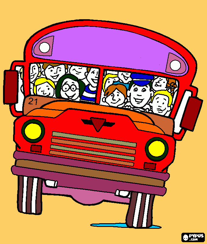 autobus para colorear