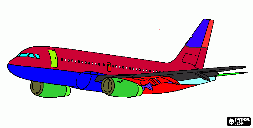 avianca para colorear