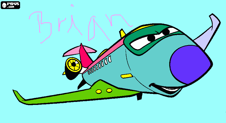 avion de rayo maquuin para colorear