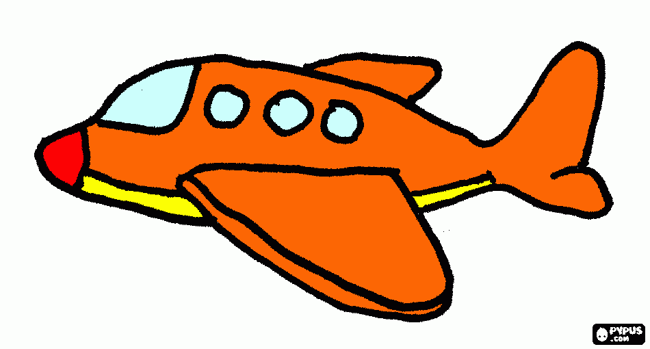 avion para papi para colorear