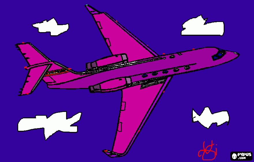 AVION SUPERMEGACHULO para colorear