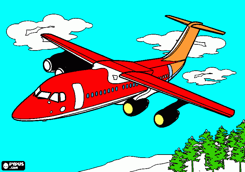 aviones mario para colorear