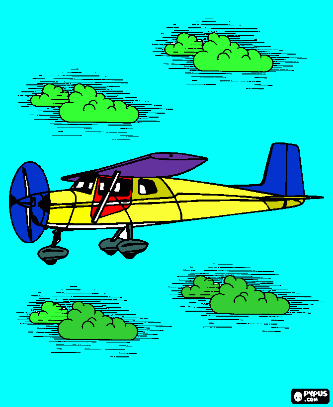 avión ichu para colorear